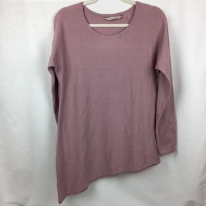 Soft surroundings sweater with asymmetrical hem
